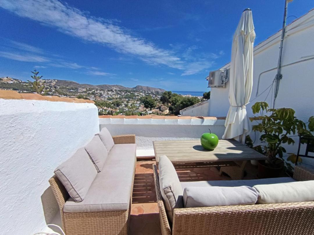 Atico-Penthouse En Moraira Con Vistas Al Mar Lägenhet Teulada Exteriör bild